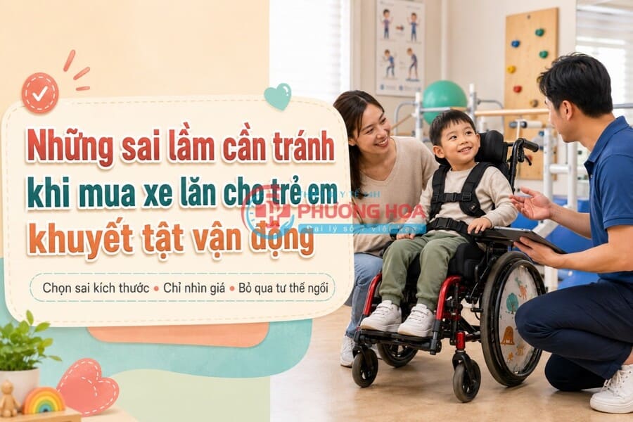 Xe lăn cho trẻ em khuyết tật vận động
